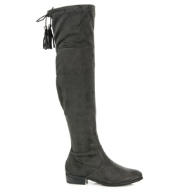Yes Mile Botas mosqueteras con flecos gris 1 Yes Mile Botas mosqueteras con flecos gris 1