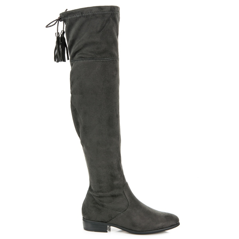 Yes Mile Botas mosqueteras con flecos gris 1 Yes Mile Botas mosqueteras con flecos gris 1