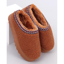 Botas de nieve cortas de mujer con borrego camel marrón 3