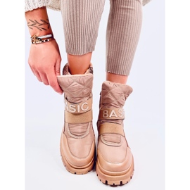 Botas de nieve de mujer Little Khaki beige 2