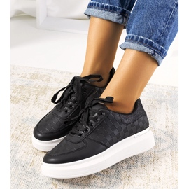 Zapatillas negras con plataforma para mujer. negro 2