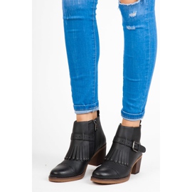 Kylie Botas negras con flecos negro 6