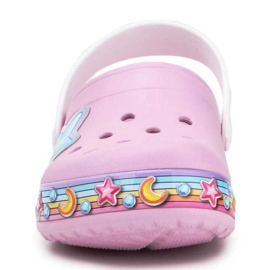 Zueco Crocs Fl Star Band Jr 207075-6GD rosado 2