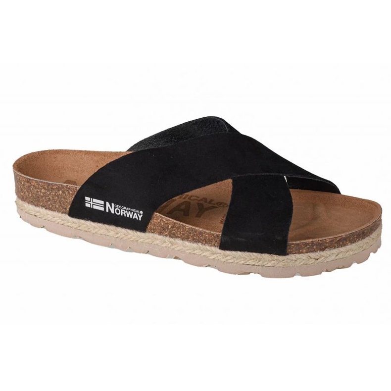 Pantuflas Geographical Norway Sandalias Bios Tiras Cruzadas W GNW20411-01 negro 1