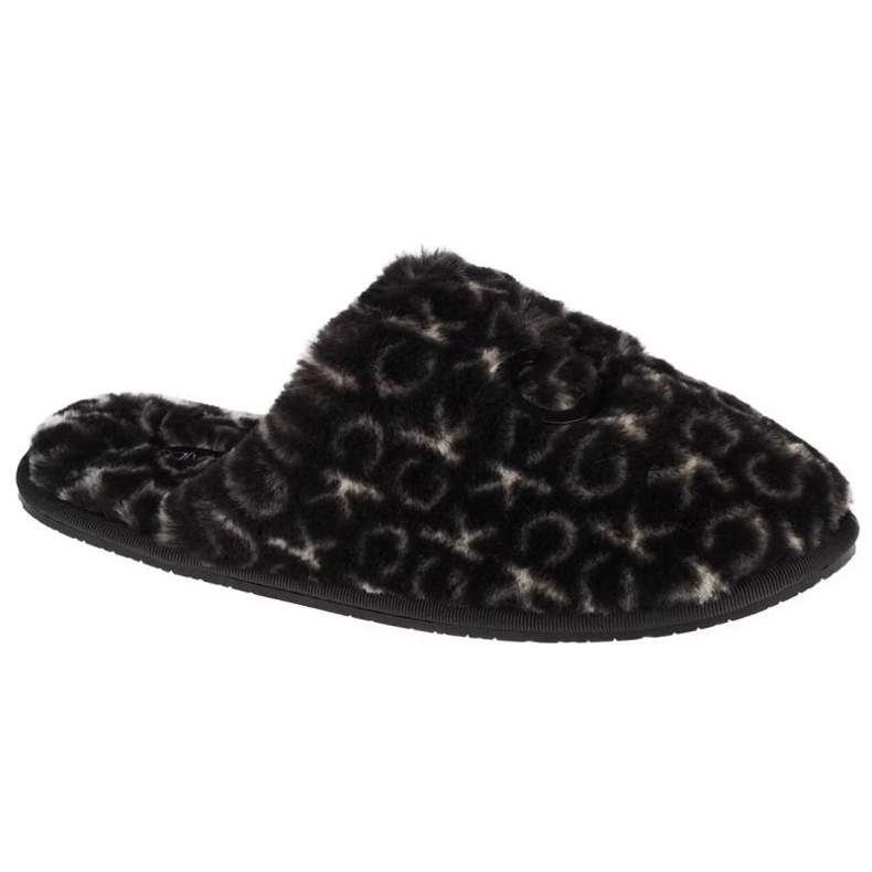 Pantuflas Calvin Klein Slipper Mule Fur Mono HW0HW00536-0GK negro 1