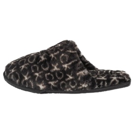 Pantuflas Calvin Klein Slipper Mule Fur Mono HW0HW00536-0GK negro 2