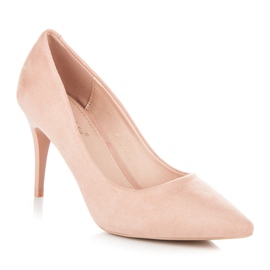 Comer Tacones de ante rosado 4