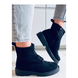 Gaten Botines con cordones de ante negro - 1