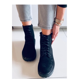 Gaten Botines con cordones de ante negro - 2