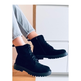 Gaten Botines con cordones de ante negro - 3