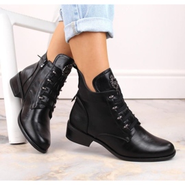Botines de tacón plano con aislamiento Jezzi W JEZ412A, negro 2