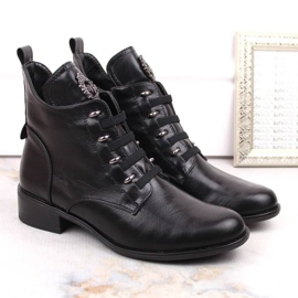 Botines de tacón plano con aislamiento Jezzi W JEZ412A, negro 5
