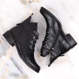 Botines de tacón plano con aislamiento Jezzi W JEZ412A, negro 7