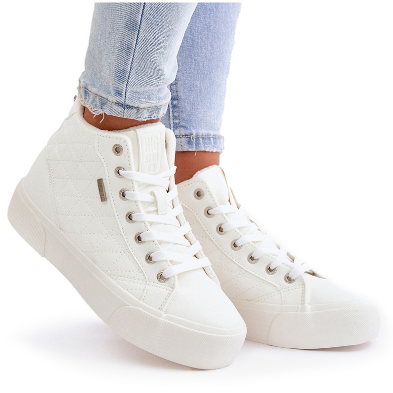 Zapatillas De Mujer Aislante Con Costuras Big Star OO274A479 Blanco 4