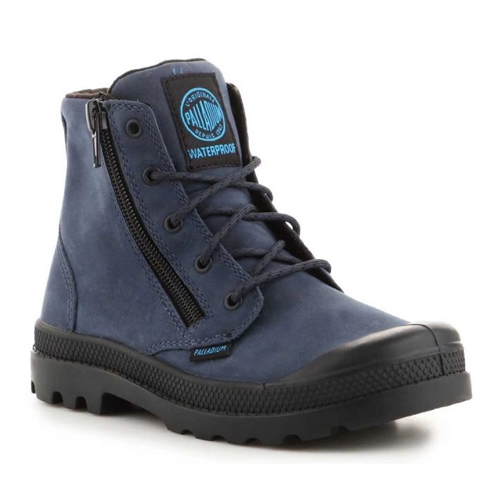 Zapatos Palladium Pampa Hi Lea Gusset Jr 52744-432 azul 1