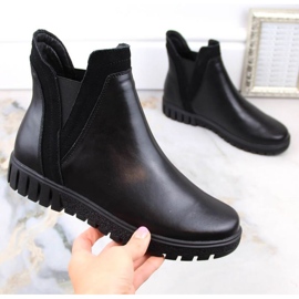 Filippo W PAW472 botines sin cordones de cuero con aislamiento negro 4