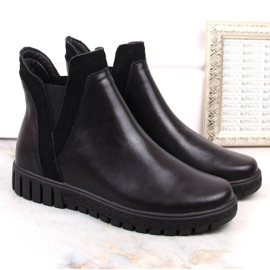 Filippo W PAW472 botines sin cordones de cuero con aislamiento negro 5