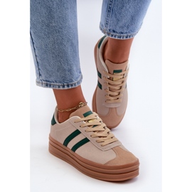 Zapatillas Deportivas EV-508 Beige/Verde 2
