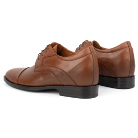 Olivier Zapatos con cordones para hombre en piel, marrón, P14 4