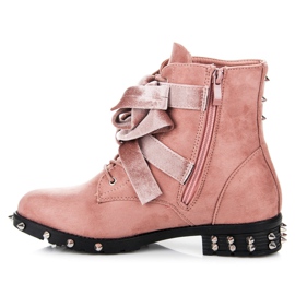 Vices Bolsos de ante con tachuelas rosa 1