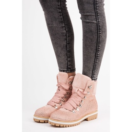 Vices Cazadoras con cordones anchos rosado 6