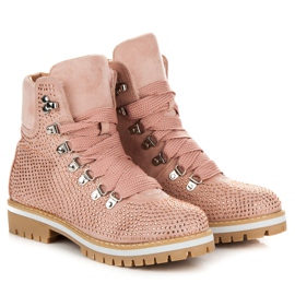 Vices Cazadoras con cordones anchos rosado 4