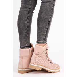 Vices Cazadoras con cordones anchos rosado 7