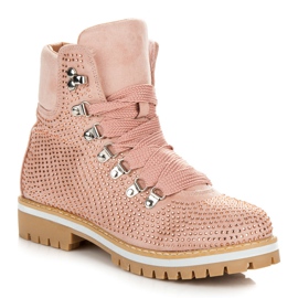 Vices Cazadoras con cordones anchos rosa 1