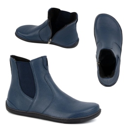 Olivier Botas Chelsea de mujer descalzas con cremallera, aislantes 1263, azul marino 8