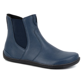 Olivier Botas Chelsea de mujer descalzas con cremallera, aislantes 1263, azul marino 2