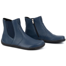 Olivier Botas Chelsea de mujer descalzas con cremallera, aislantes 1263, azul marino 3