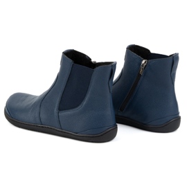 Olivier Botas Chelsea de mujer descalzas con cremallera, aislantes 1263, azul marino 5