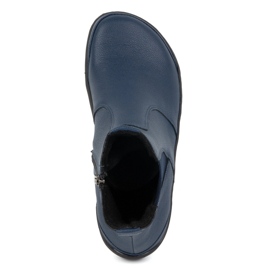 Olivier Botas Chelsea de mujer descalzas con cremallera, aislantes 1263, azul marino 6