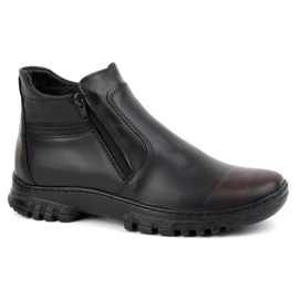 Zapatos de invierno hombre piel POLBUT con cremallera 2128S kabir negro 4