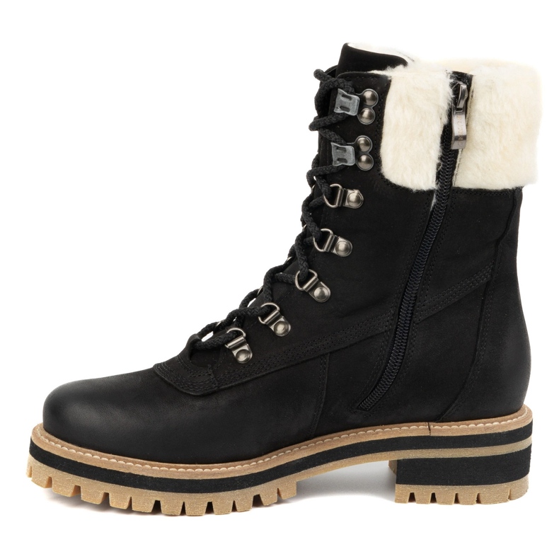 ButBal Botas de piel para mujer, botas de invierno con aislamiento, 329, negro 1