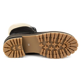 ButBal Botas de piel para mujer, botas de invierno con aislamiento, 329, negro 6