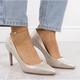 Salón stilettos oro perla Sergio Leone 1339 dorado 5