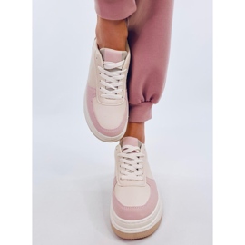 Zapatillas deportivas de mujer rosa con plataforma. 1