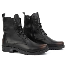 Polbut Botas militares para hombre, piel polaca, 2118S kabir negro 4