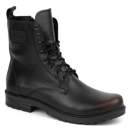 Polbut Botas militares para hombre, piel polaca, 2118S kabir negro 9
