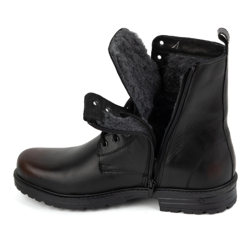 Polbut Botas militares para hombre, piel polaca, 2118S kabir negro 1