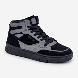 Zapatillas Hombre Ante Big Star OO174303 Hi-Poly System Negro-Gris 8