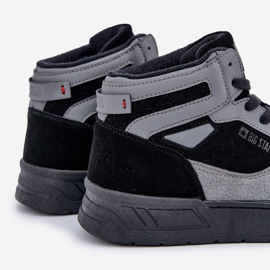 Zapatillas Hombre Ante Big Star OO174303 Hi-Poly System Negro-Gris 3