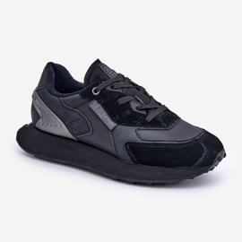 Zapatillas Hombre Piel Big Star OO174297 Hi-Poly System Negro 4