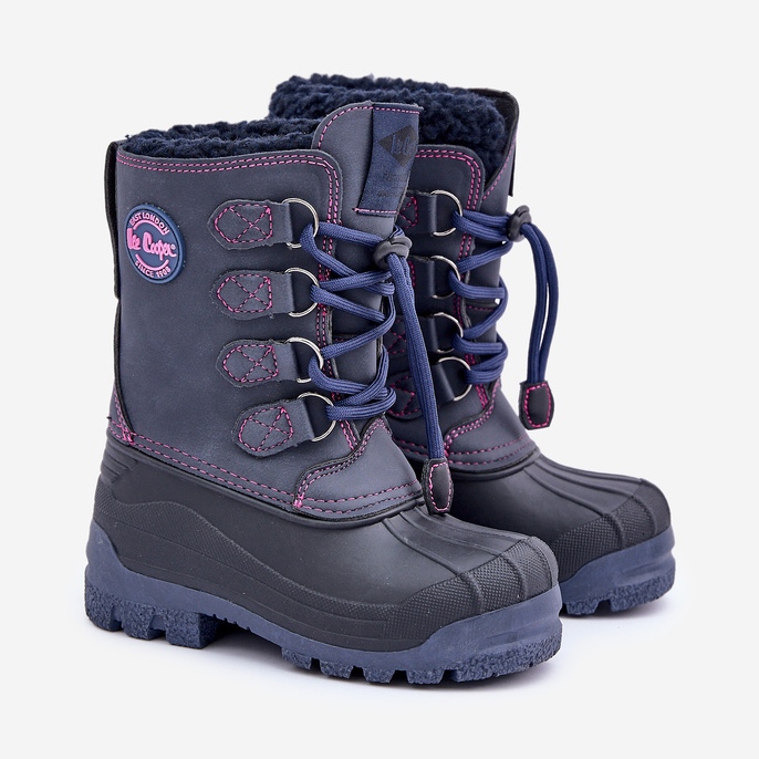 Botas de nieve altas y cálidas para niños Lee Cooper LCJ-24-44-2843K Azul marino 1