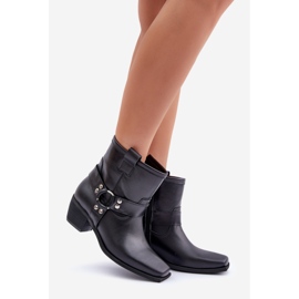 Botas Tacón Piel Natural Zazoo 3444/2 Negro 1