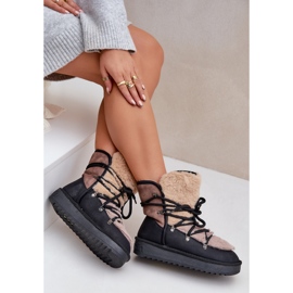 Botas de nieve para mujer con pelo D.Franklin DFSH370012 Negro 7
