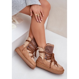 Botas De Nieve Mujer Con Plataforma Con Fijaciones D.Franklin DFSH370013 Camel marrón 10