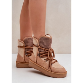 Botas De Nieve Mujer Con Plataforma Con Fijaciones D.Franklin DFSH370013 Camel marrón 4