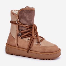 Botas De Nieve Mujer Con Plataforma Con Fijaciones D.Franklin DFSH370013 Camel marrón 5